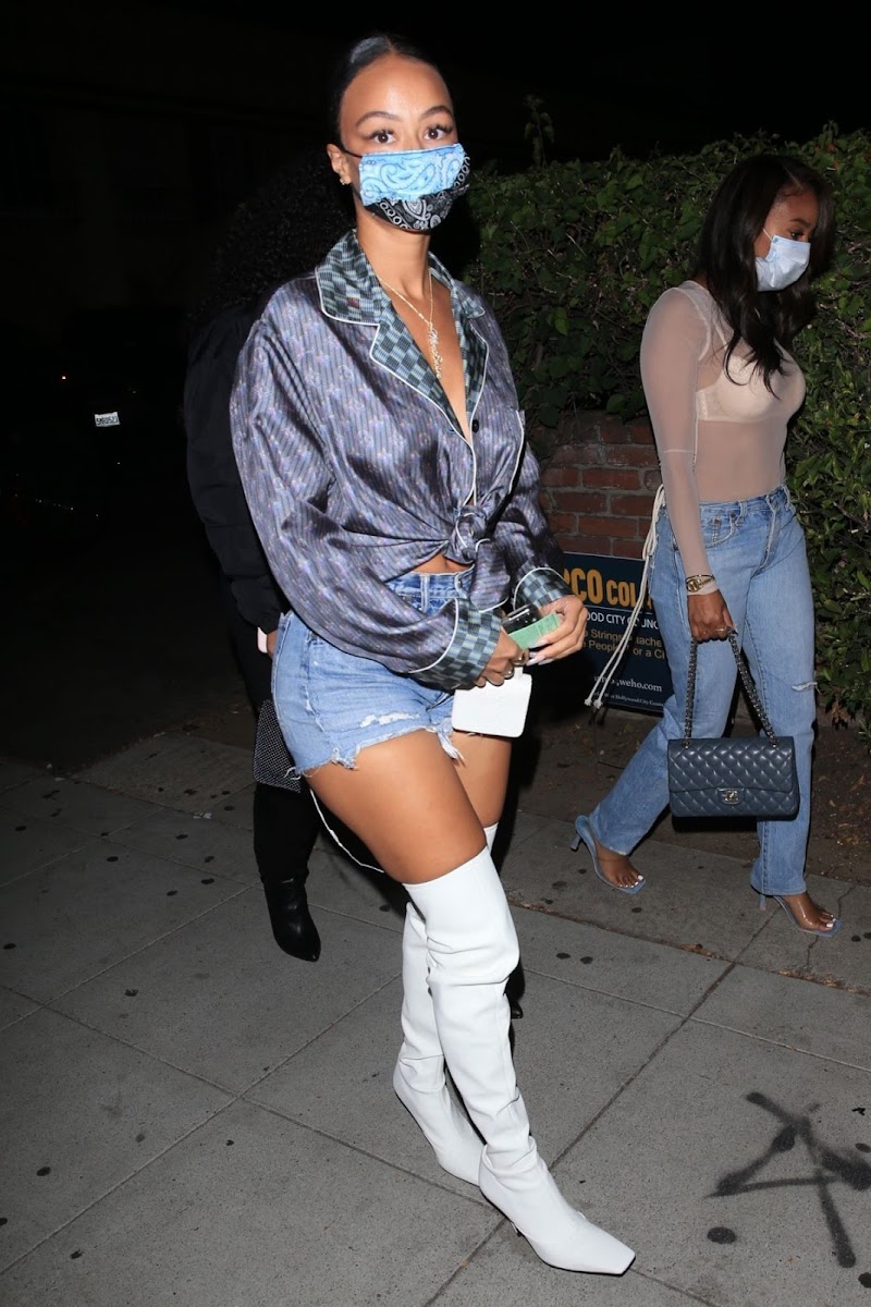 Draya Michele Arrives at LA Lakers Championship Party in West Hollywood 20 Oct -2020