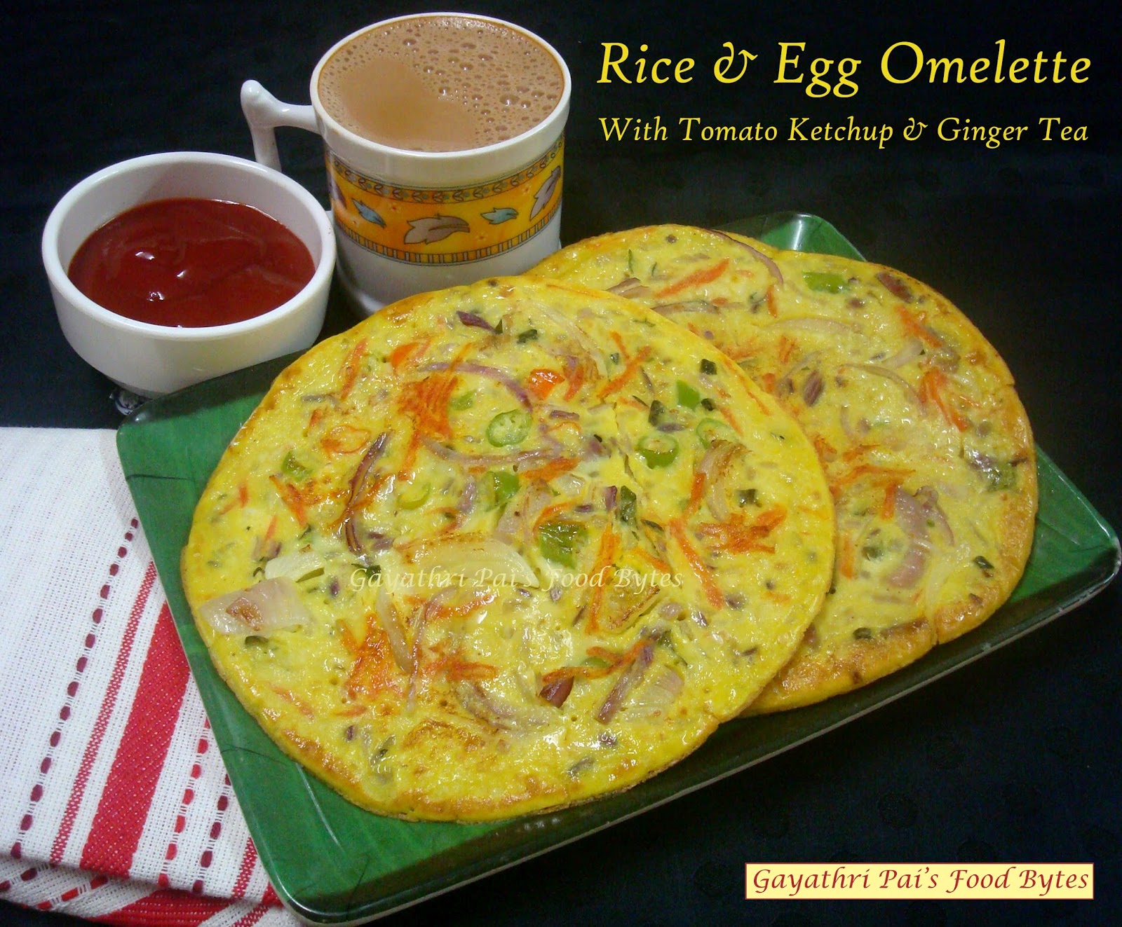 Gayathri Pai's Food Bytes Rice And Egg Omelette.