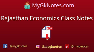 Rajasthan Economics Class Notes PDF in Hindi