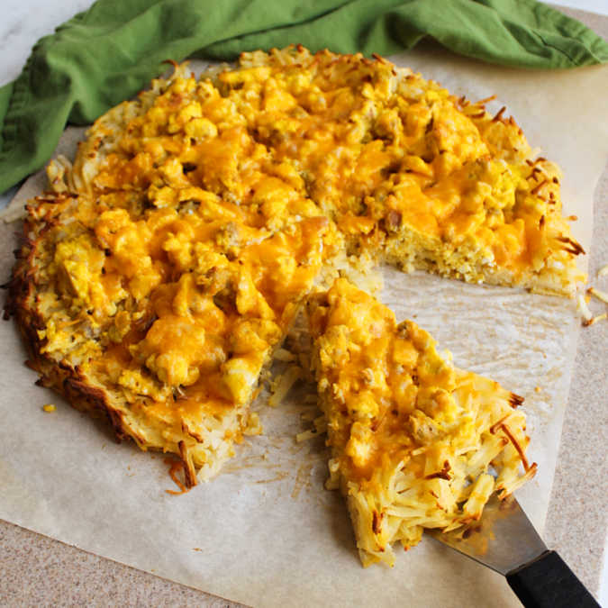 Cooking With Carlee Breakfast Pizza With a Hash Brown Crust