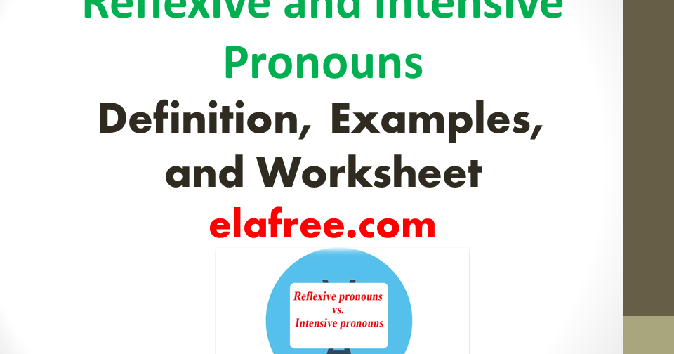 Reflexive and Intensive Pronouns (Grade 6)