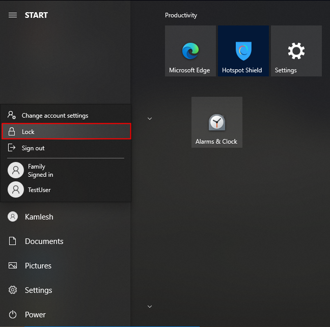 How to remove the Lock option from Windows 10/8/7 Start Menu? Gear up