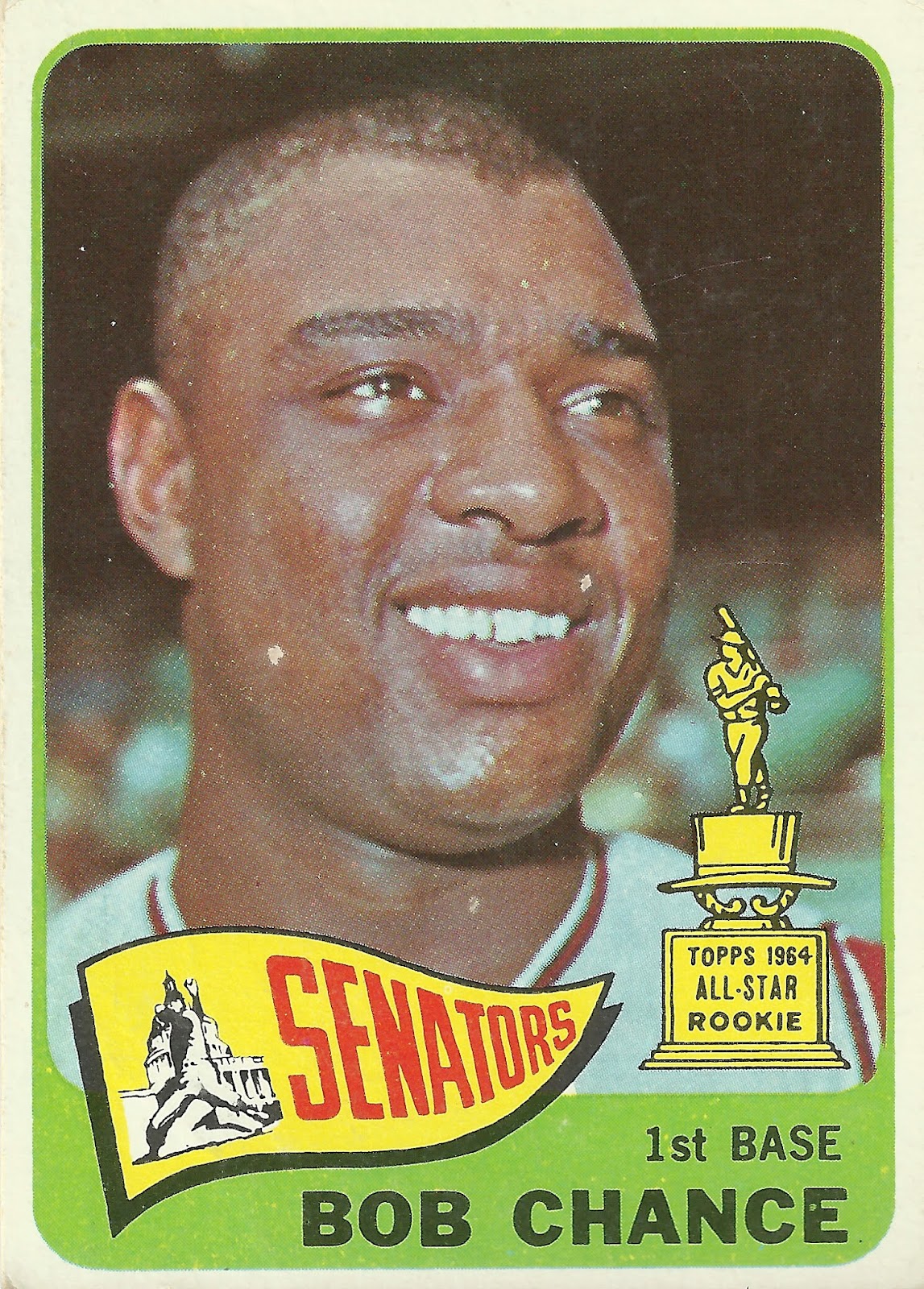1965 Topps 224 Bob Chance Washington Senators