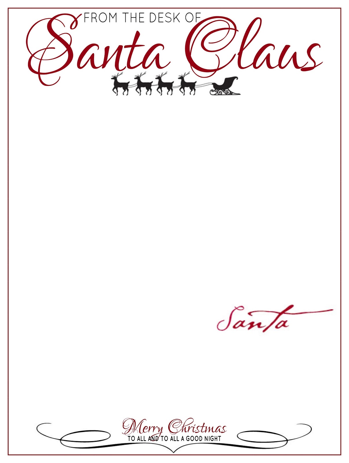 The Boho Bird Free Printables Diy Letters From Santa Claus On