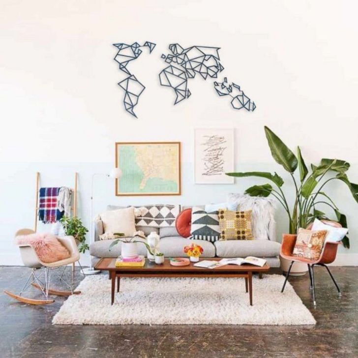 14+ Unique Living Room Wall Art Decoration Ideas