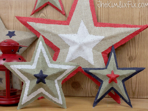 Pottery Barn Burlap Stars Knock Off Tutorial The Kim Six Fix