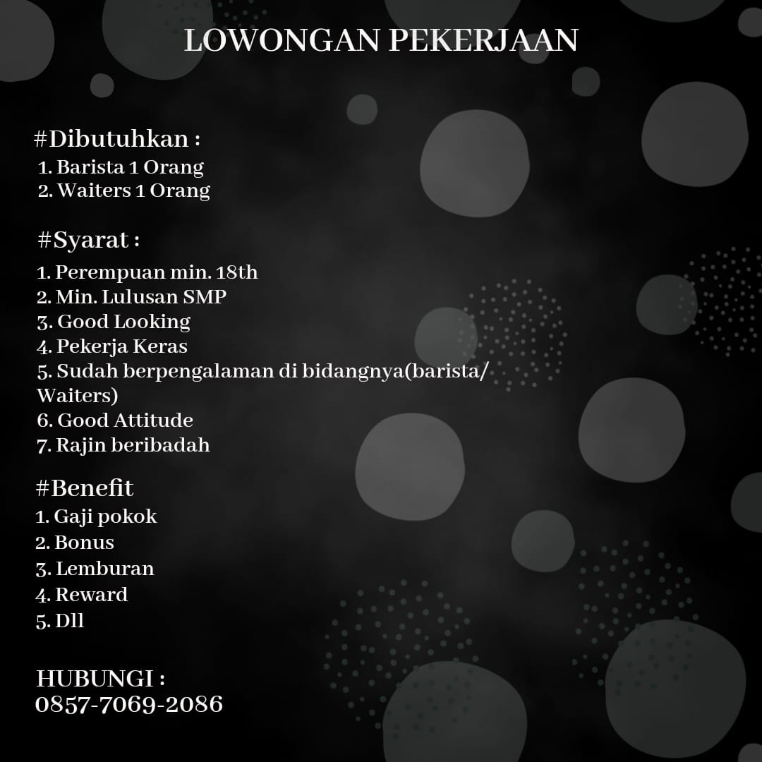 Lowongan Kerja SMP/SMK Bogor di Meltwin Cafe - Posloker