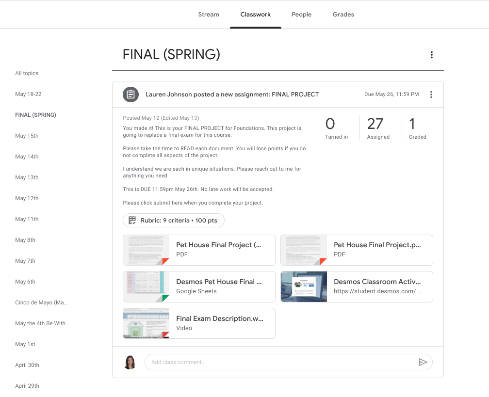 How to grade using a rubric in google classroom image