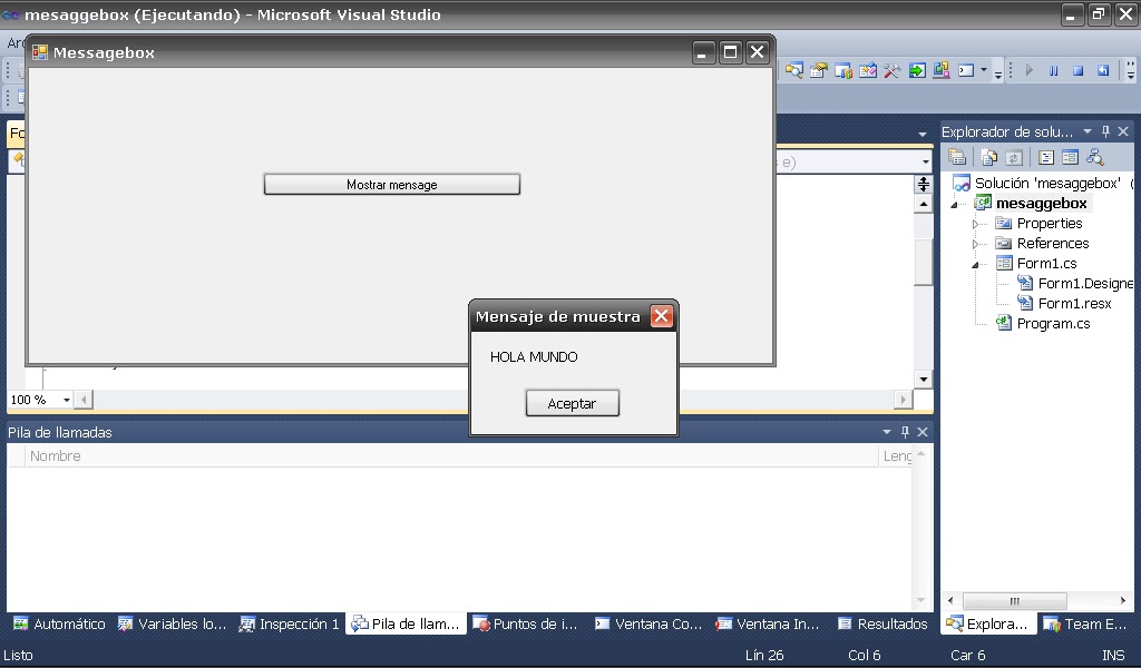 messagebox con botones | Programando con Huguito