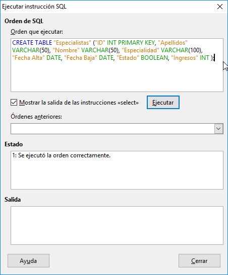 crear una tabla con SQL en LibreOffice Base (XVIII) | Programación de ...