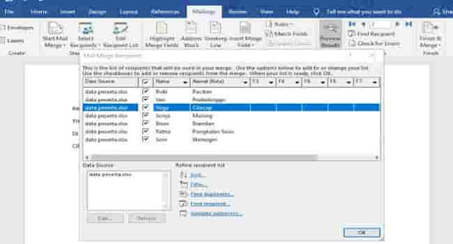 Cara Membuat Mail Merge di Word Paling Gampang