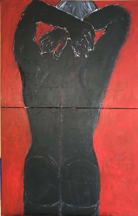 "afro" acrylique sur toile 120/80