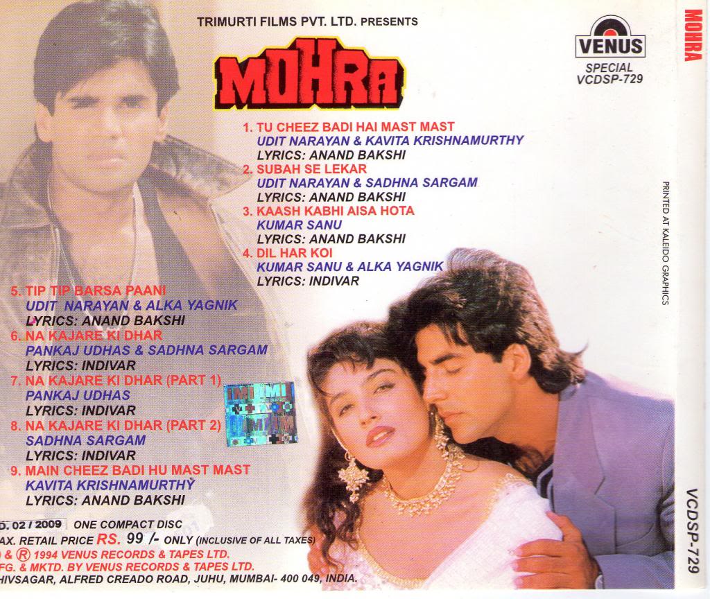mohra 1994 mp3 songs 320kbps download mohra 1994 mp3 songs 320kbps download