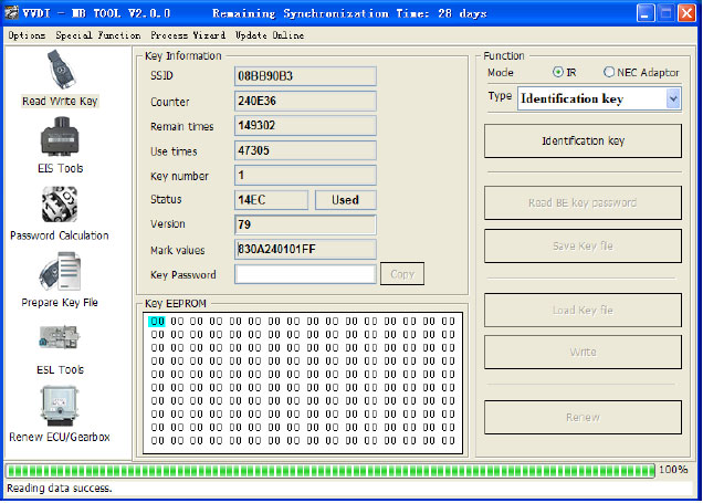  password calculation for key password