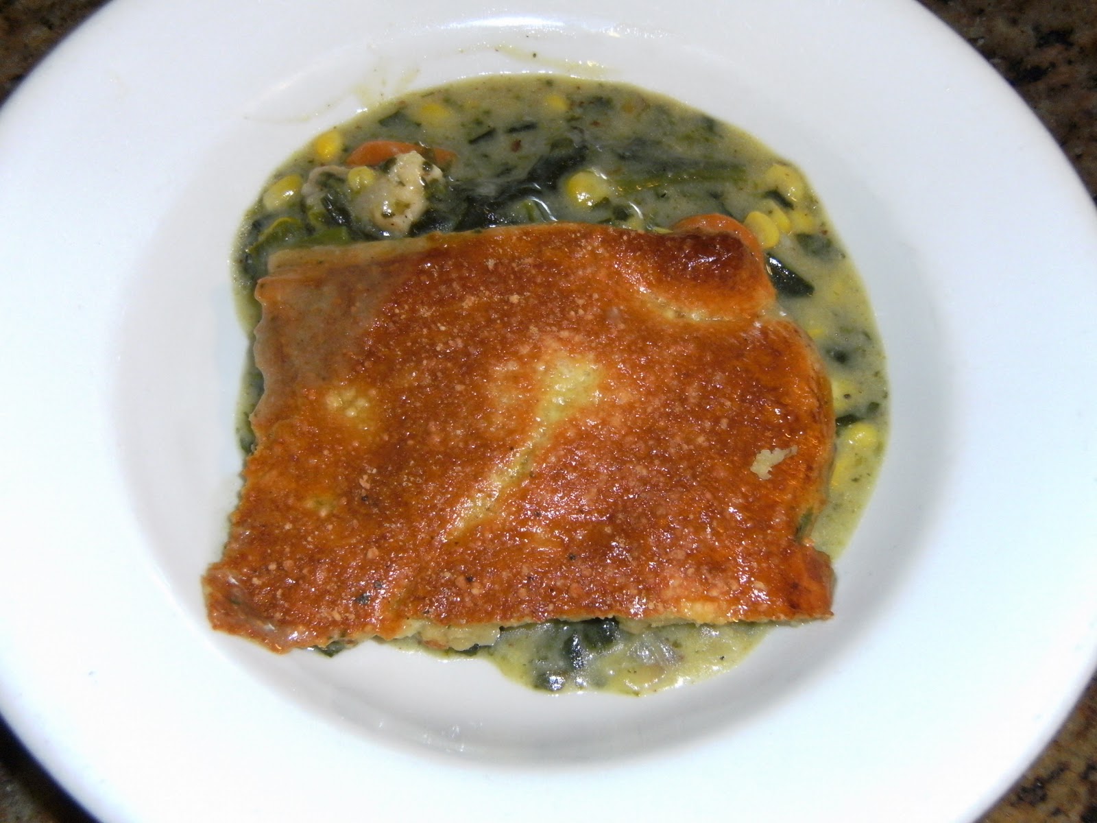 ¡Bye Bye Pounds! Easy Creamy Spinach & Chicken Pot Pie