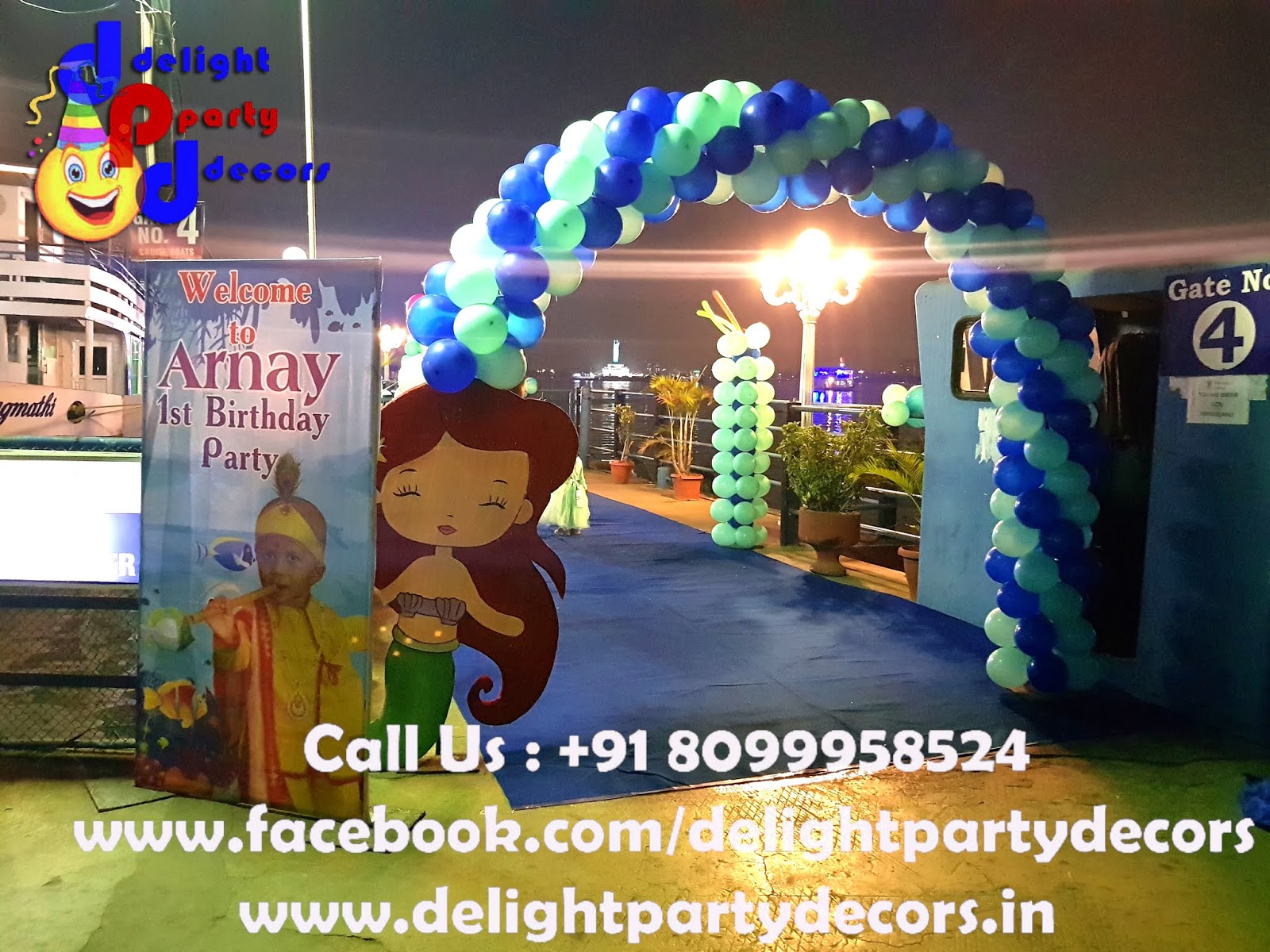 Delight Party Decors Underwater Theme Birthday Party Decoration