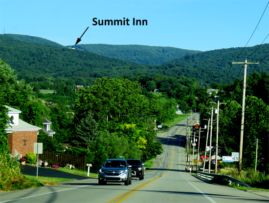 View of Summit Inn from Hopwood near Uniontown, Pa.