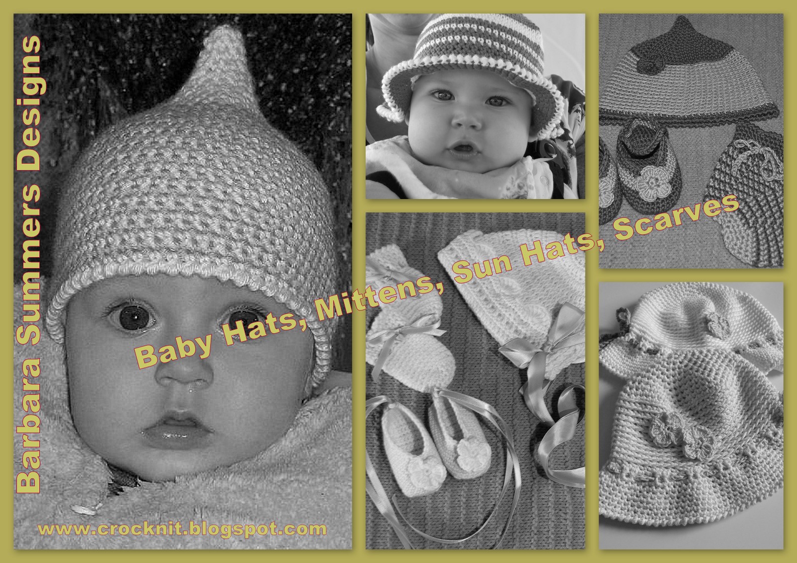 MICROCKNIT CREATIONS BABY HATS, BABY MITTENS and more