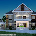 Sloping roof style luxurious house with separate car porch