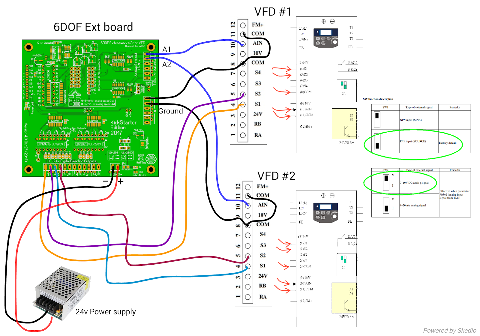 Thanos 6DOF Motion Simulator Electronics: Links and info