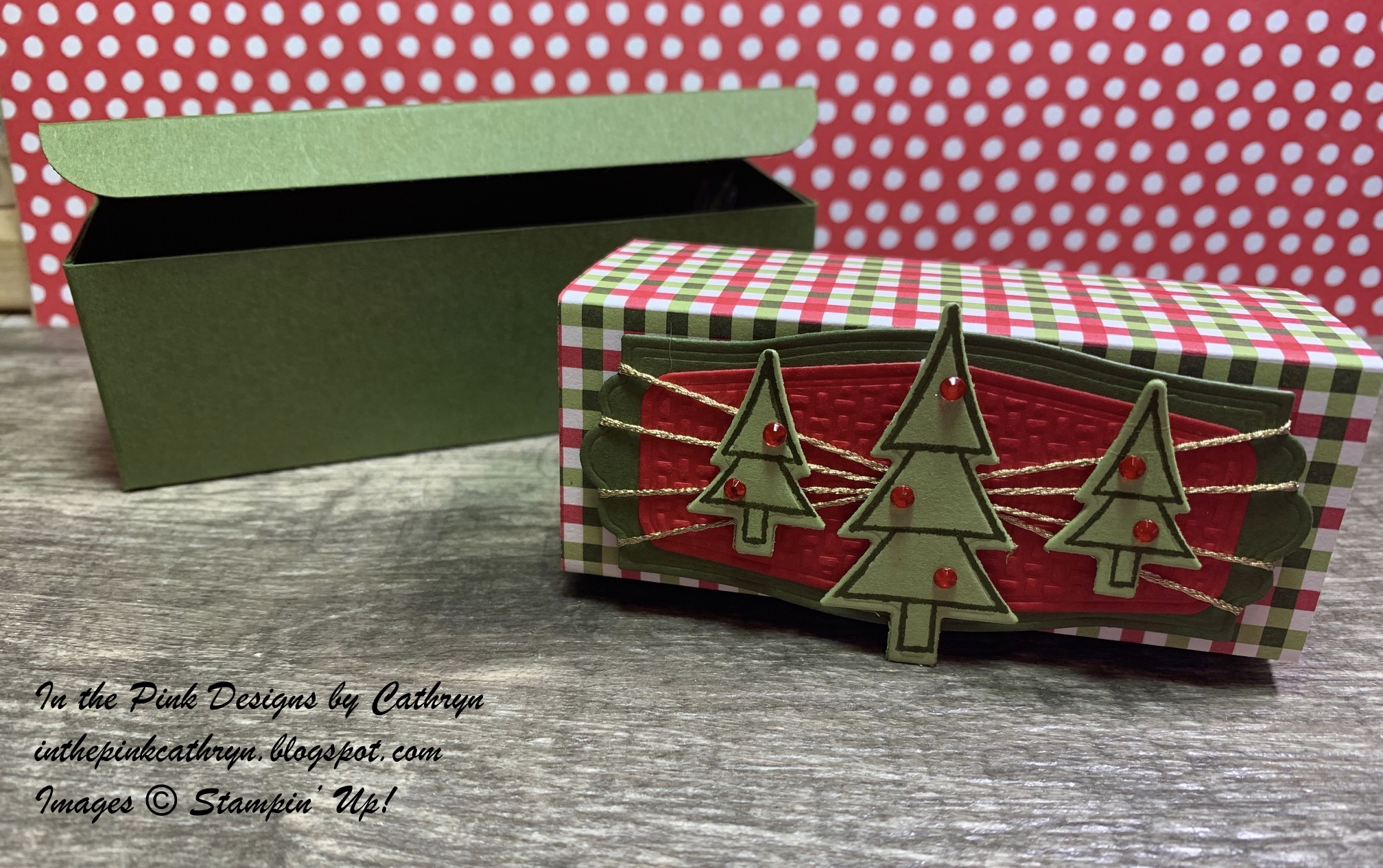 In the Pink, Designs by Cathryn Little Debbie CHRISTMAS TREE CAKE BOX