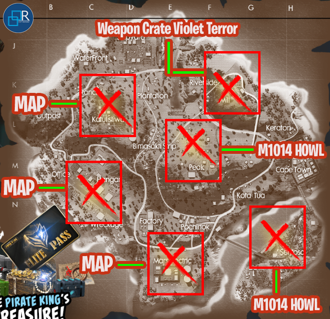 6 Lokasi Hadiah Event Treasure Hunt Ghost Pirate Free Fire