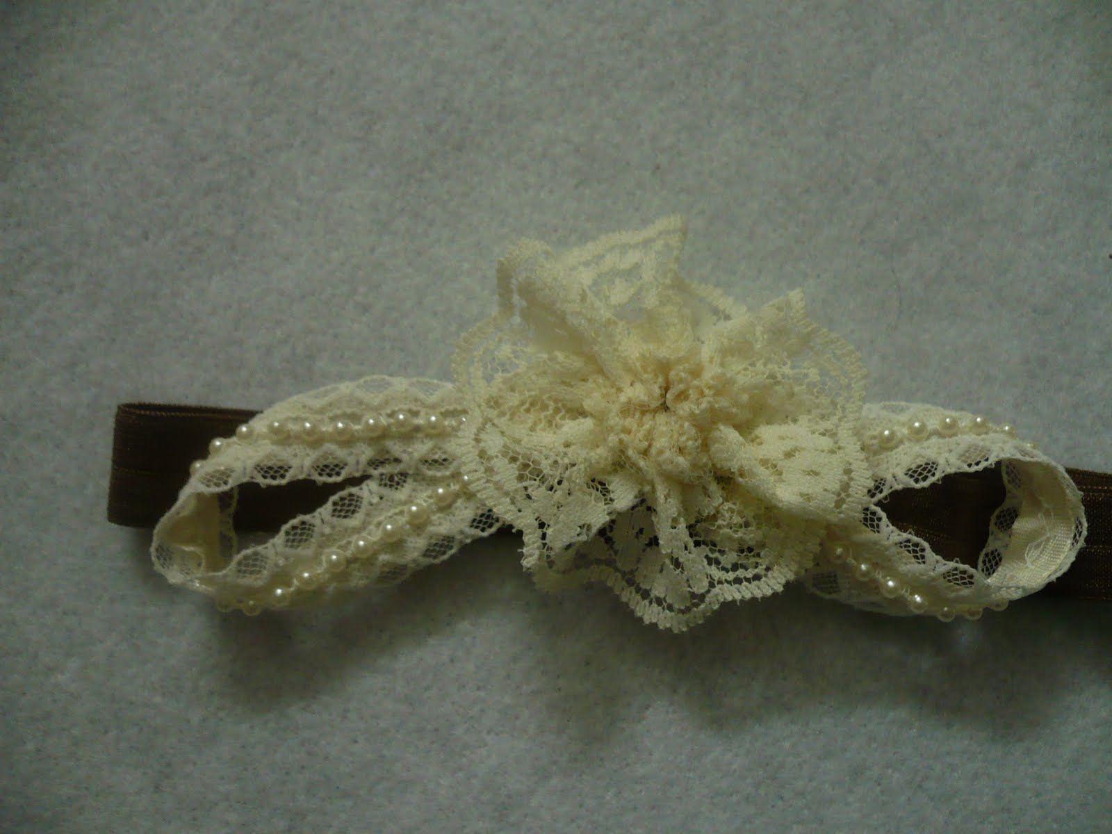 handmade lace hairbow