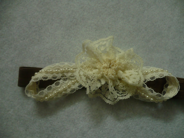 handmade lace hairbow
