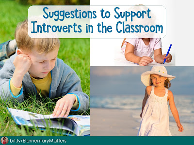 Introverts vs Extroverts in the Classroom: This post shares information about both personality types, and suggests ways teachers can meet their needs