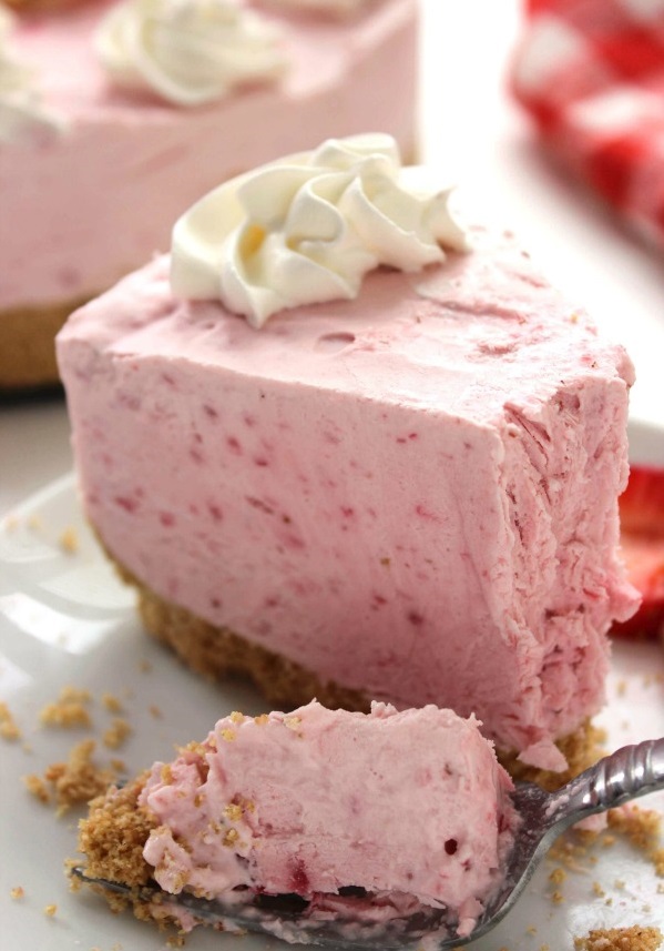 NO BAKE STRAWBERRY CHEESECAKE DESSERT STRAWBERRY Media Food and