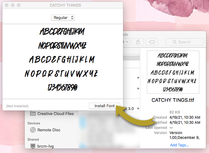 Installing Fonts on a Mac