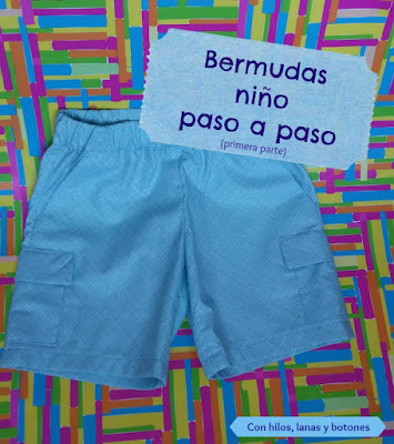 Con hilos, lanas y botones: DIY Bermudas para niño paso a paso