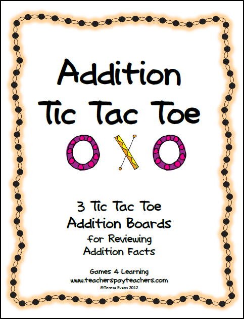 Fun Games 4 Learning: Tic Tac Math Freebies Now Available!