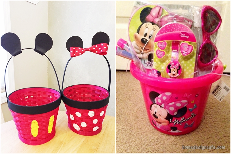 Mickey and Minnie Easter Basket, Easter Basket Ideas, DIY, Easter Crafts