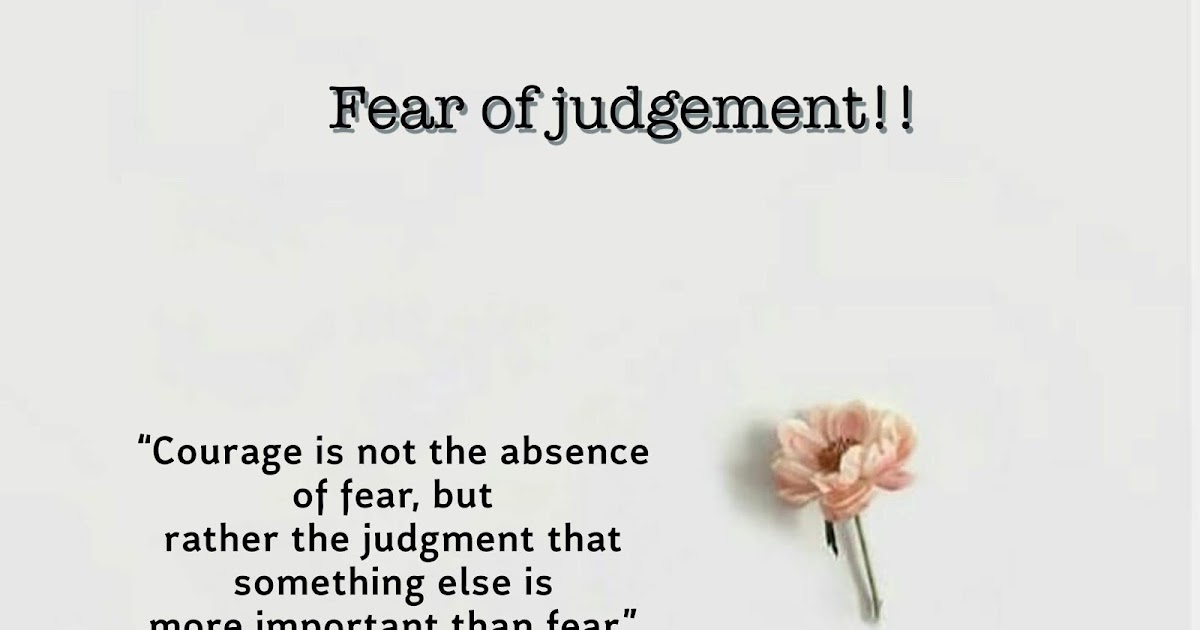 Fear of judgement (motivation)