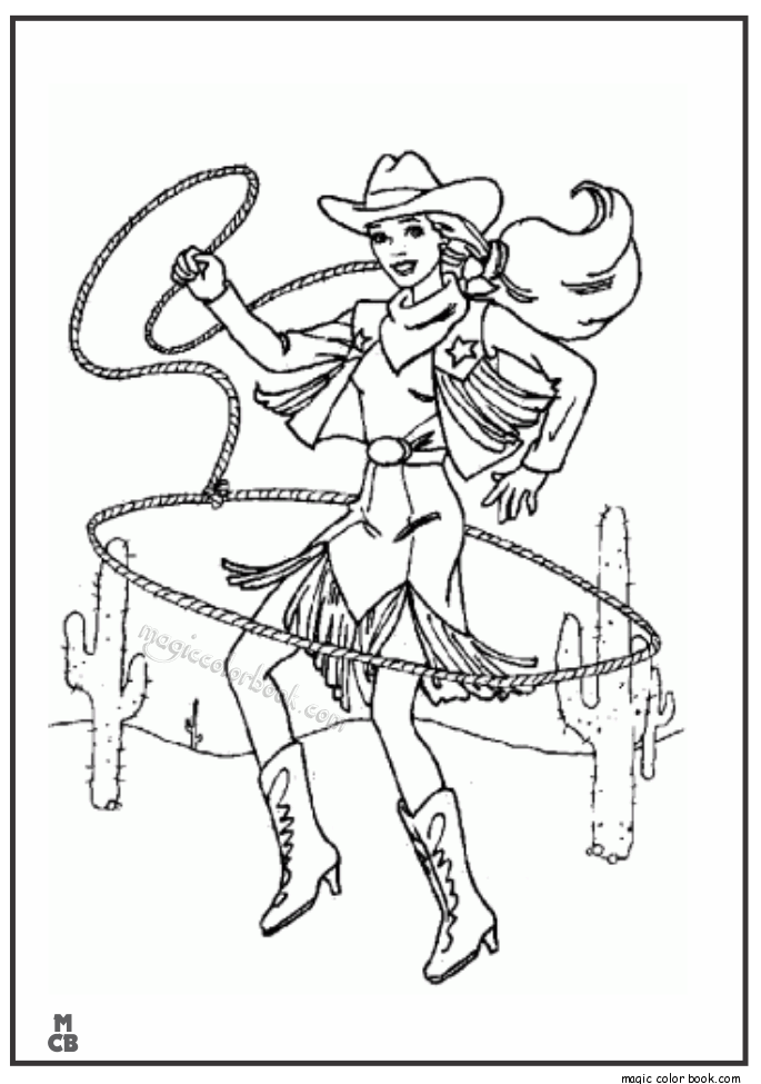 Cowboy Cowgirl Coloring Pages | Coloring Pages
