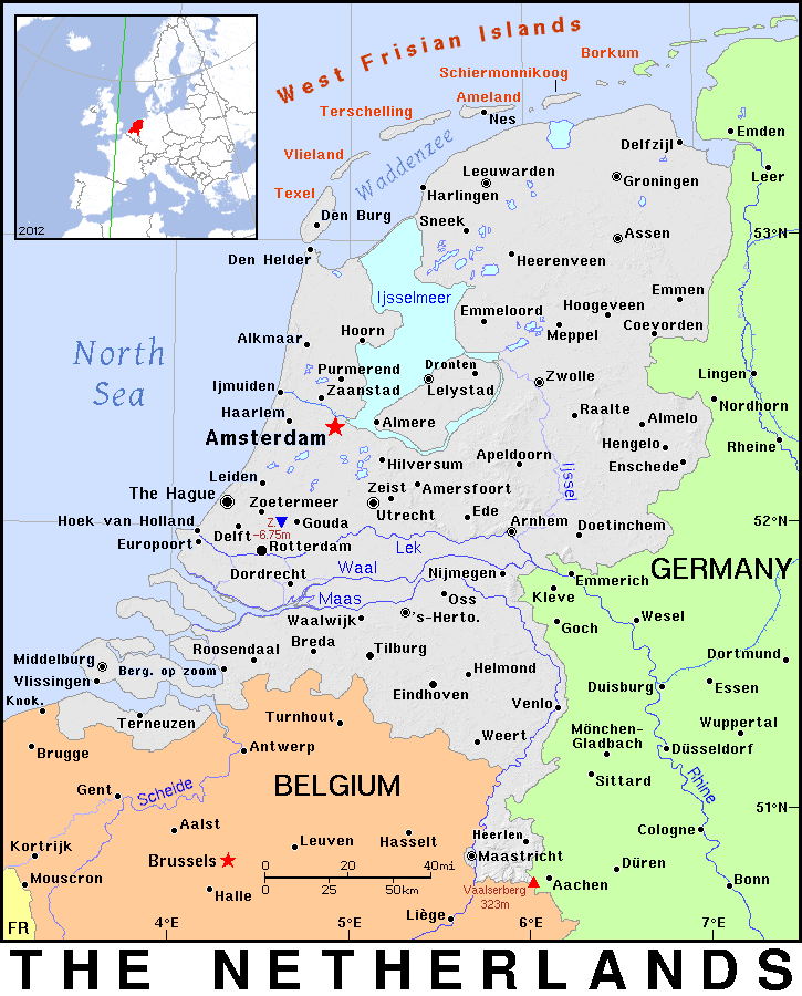 Map of The Netherlands