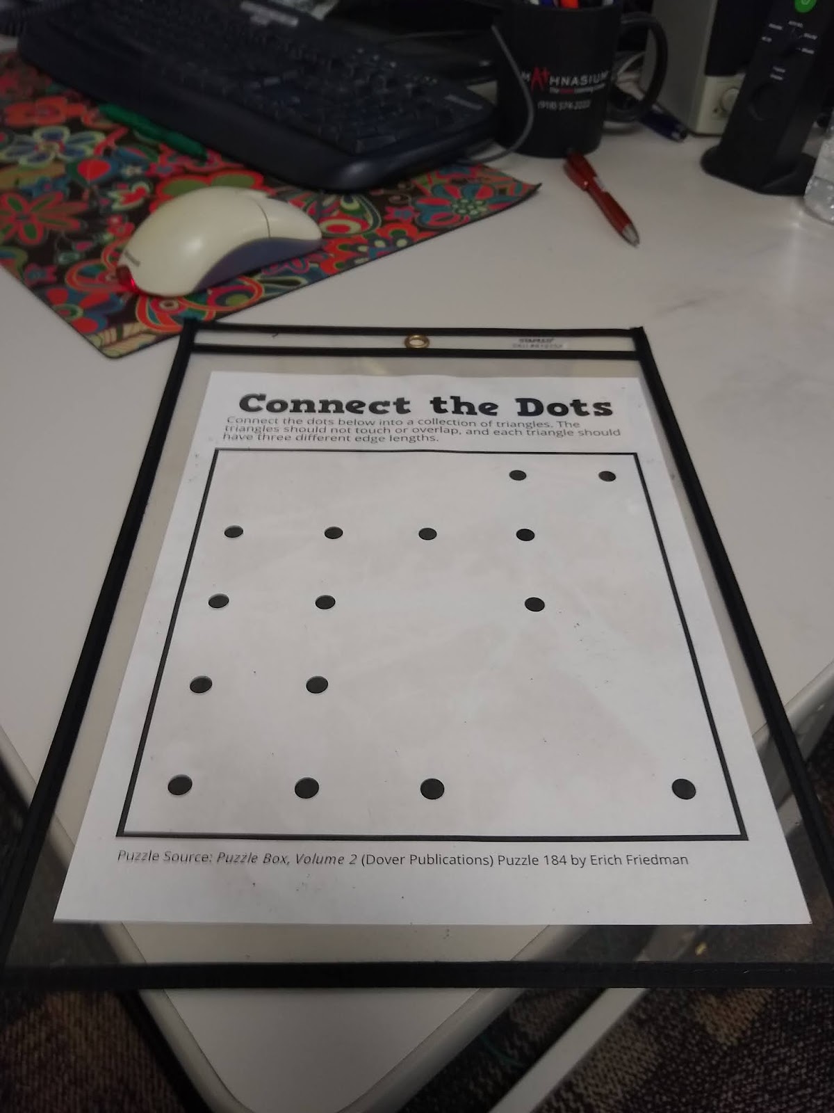 Math = Love Connect the Dots Puzzle from Puzzle Box, Volume 2