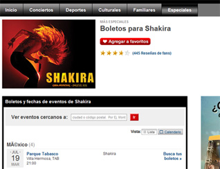 Balancan Noticias: A la venta boletos de Shakira para concierto en
