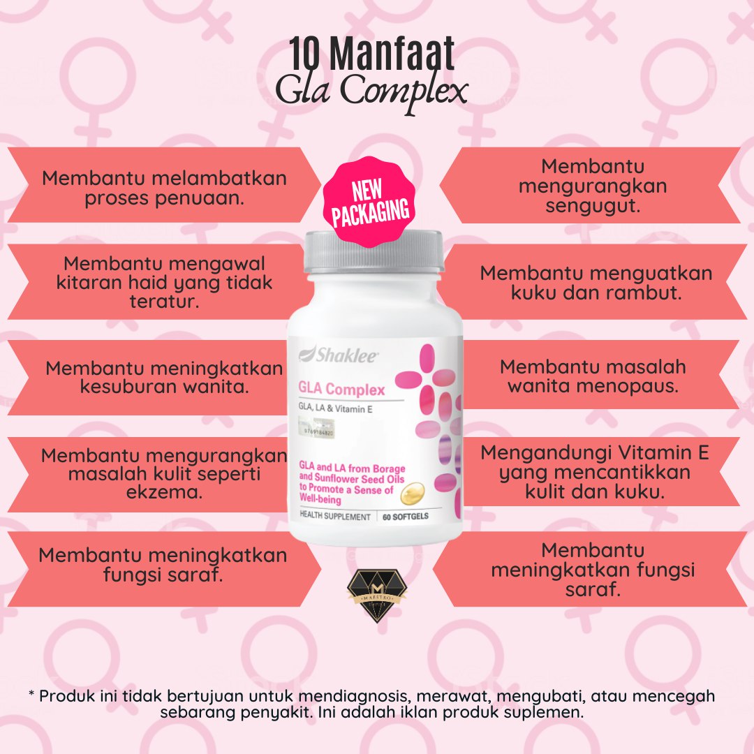 GLA Complex Shaklee Keistimewaan, Kebaikan, Kelebihan, Manfaat Dan