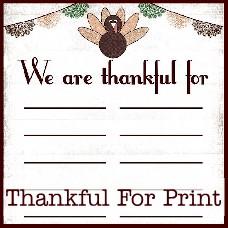 thankful for thanksgiving printables