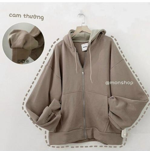 Áo khoác nỉ tia kéo 2 lớp full màu
