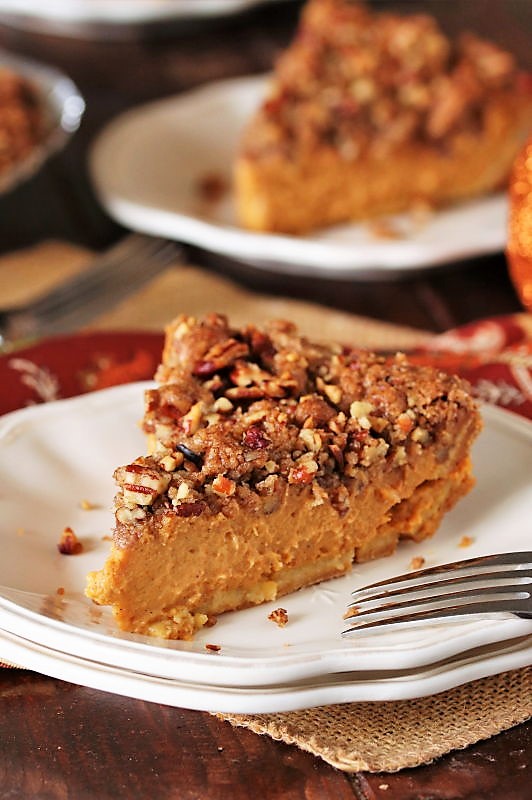 Pecan Streusel Pumpkin Pie | The Kitchen is My Playground