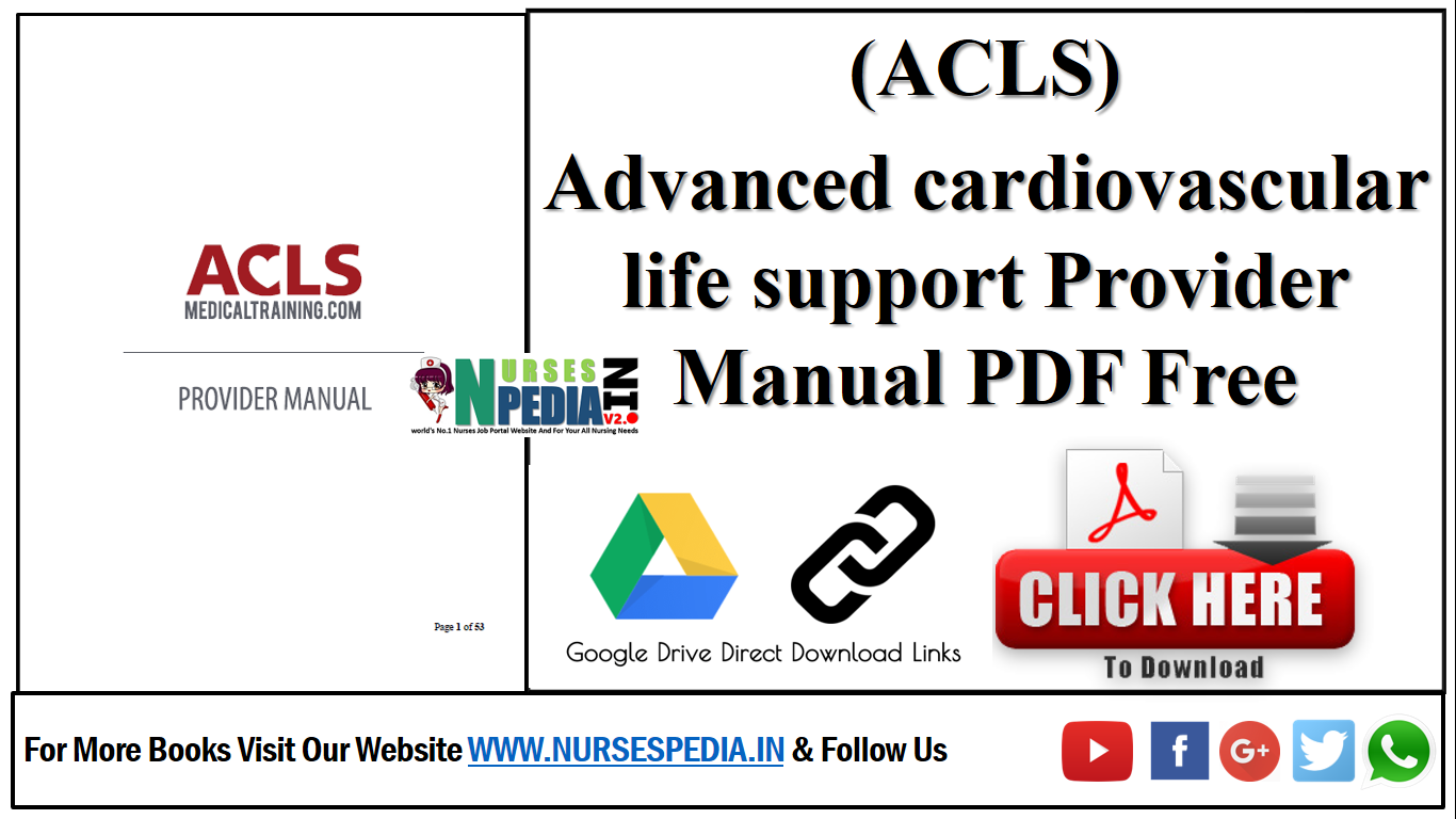 acls advanced cardiovascular life support provider manual pdf free download nursespedia in