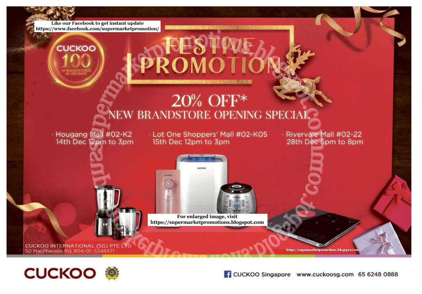 Cuckoo Festive Promotion 13 December 2019 Supermarket Promotions