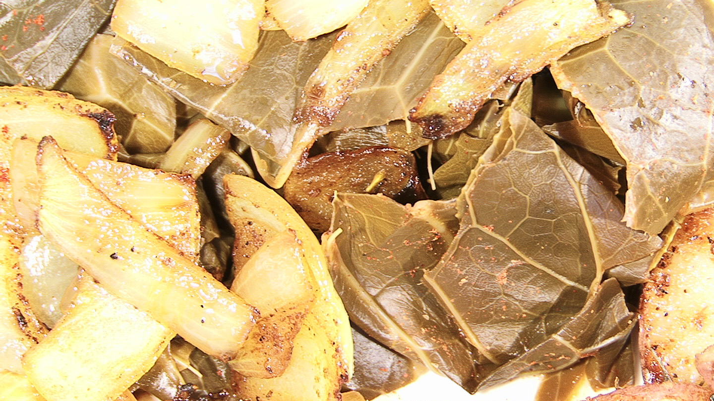 Your Renew Collard Greens w/ Baked Red Potatoes