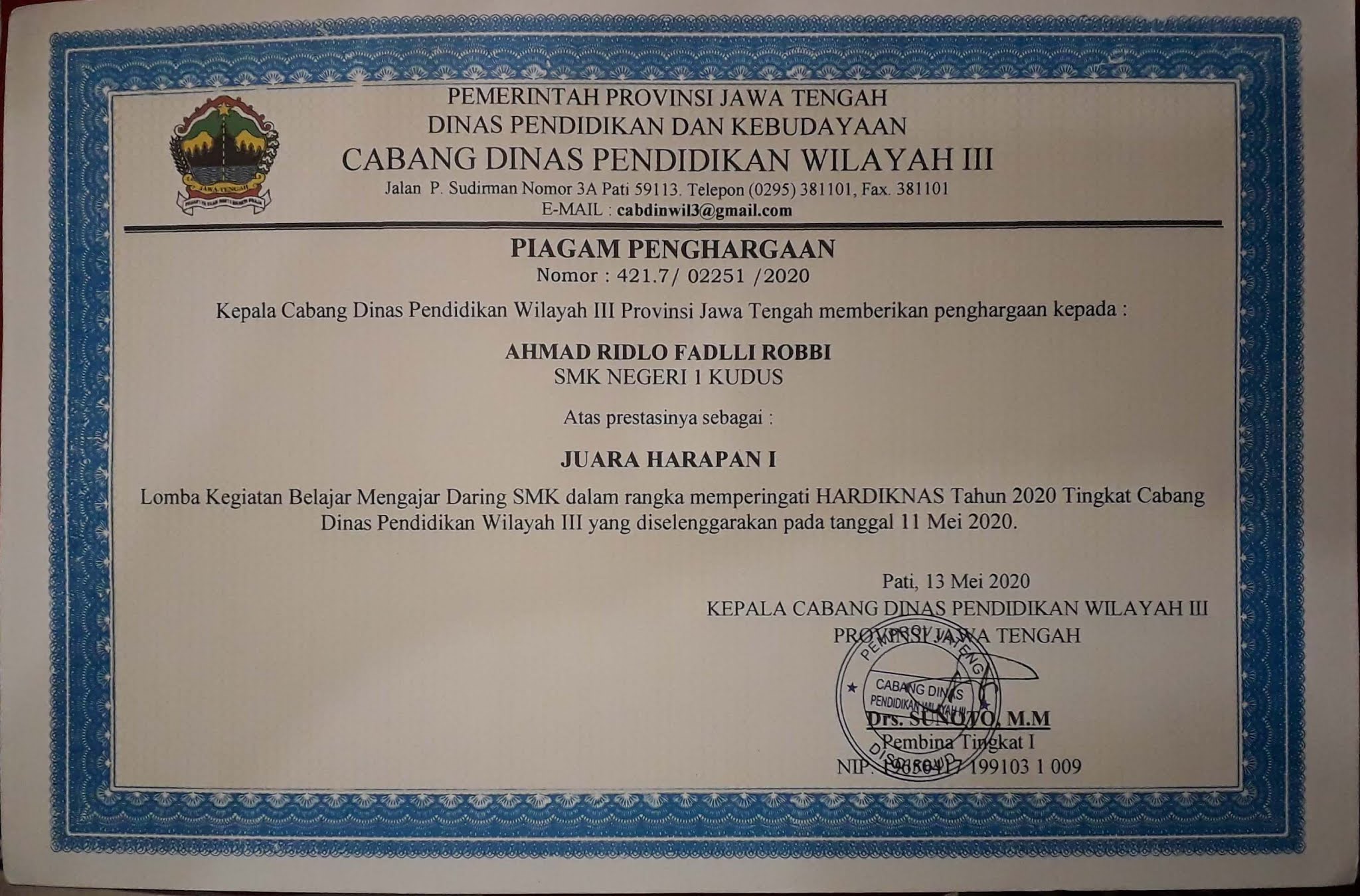 Lomba Kegiatan Belajar Mengajar Secara Daring (PJJ)