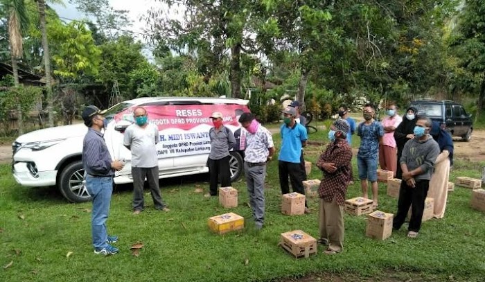 Reses, Anggota DPRD Lampung Midi Iswanto Ajak Warga Lamteng Patuhi Protokol Covid-19