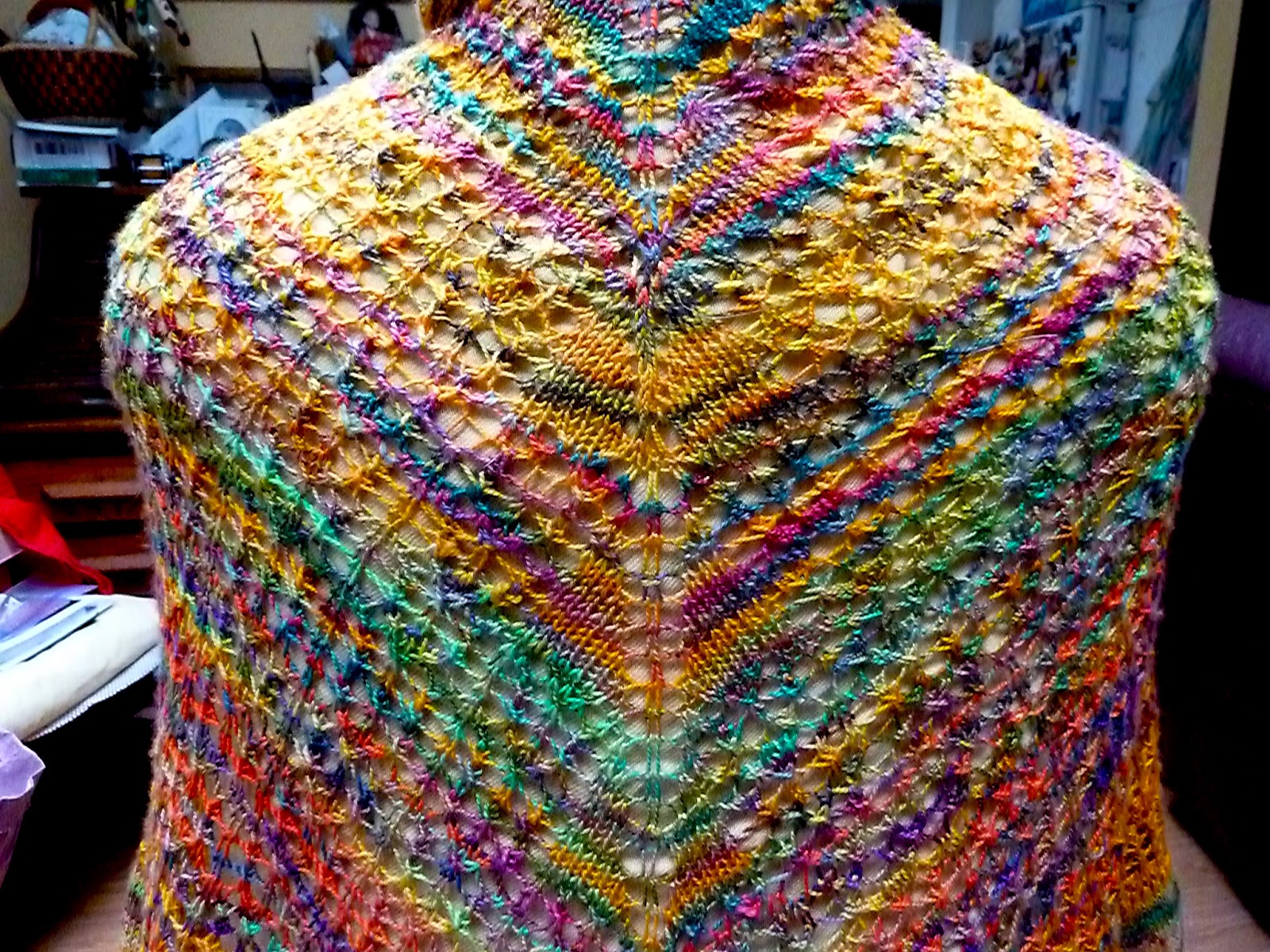 A Long Time Coming: Charlotte's Web Shawl Variation
