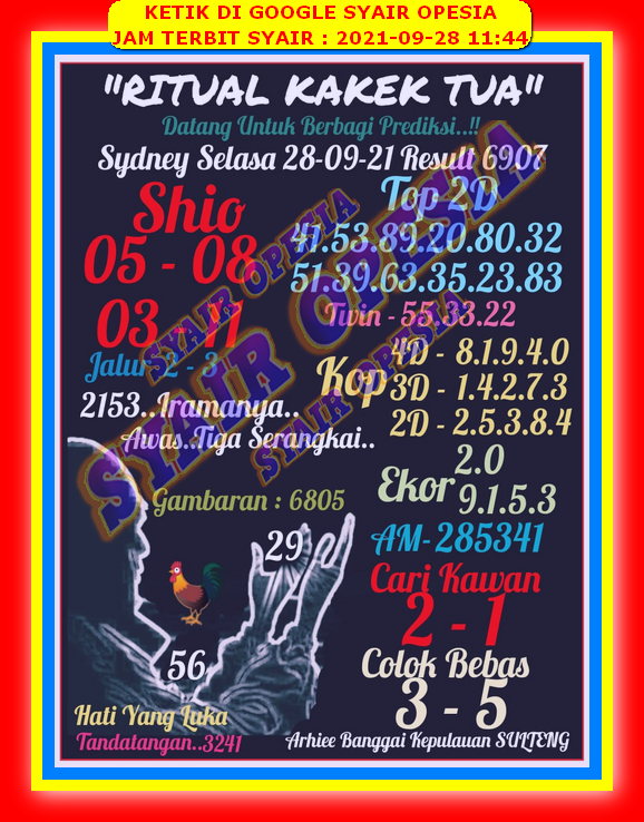 13 Syair sydney opesia 29 november 2021 16 Desember